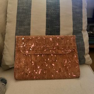 Anthropologie envelope cork clutch!